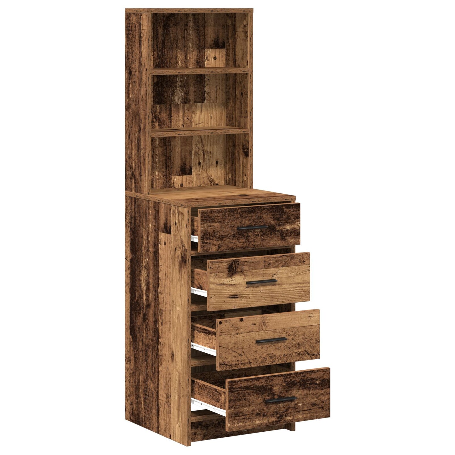 Høyt skap gammelt tre 40x41x135 cm konstruert tre