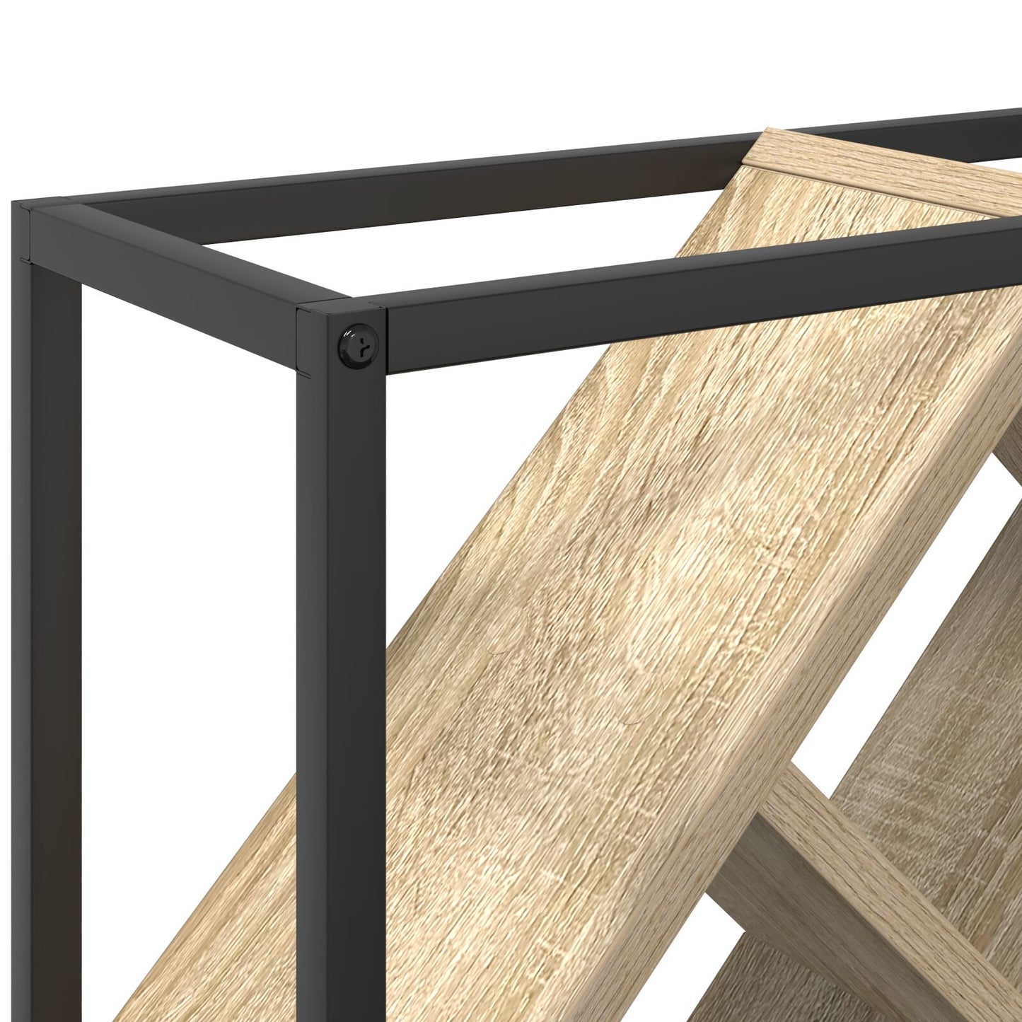 Vinreoler Sonoma eik, Svart Sponplate, Metall Medium