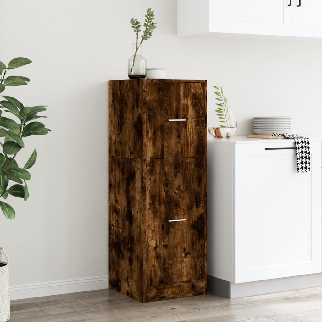 Apotekskap røkt eik 40x41x118 cm konstruert tre - DMF Handel