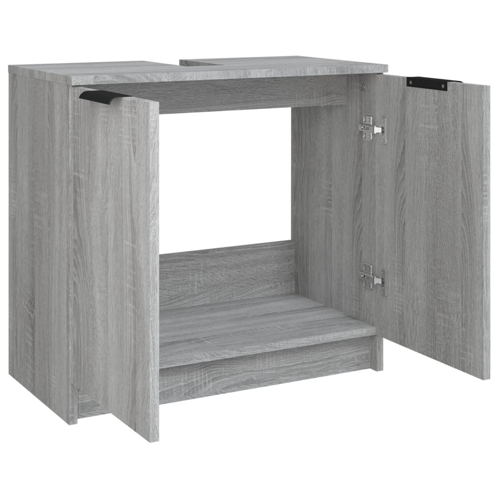 Baderomsskap grå sonoma eik 64,5x33,5x59 cm konstruert tre - DMF Handel