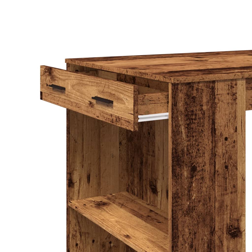 Barbord gammelt tre 102x70x103,5 cm konstruert tre - DMF Handel