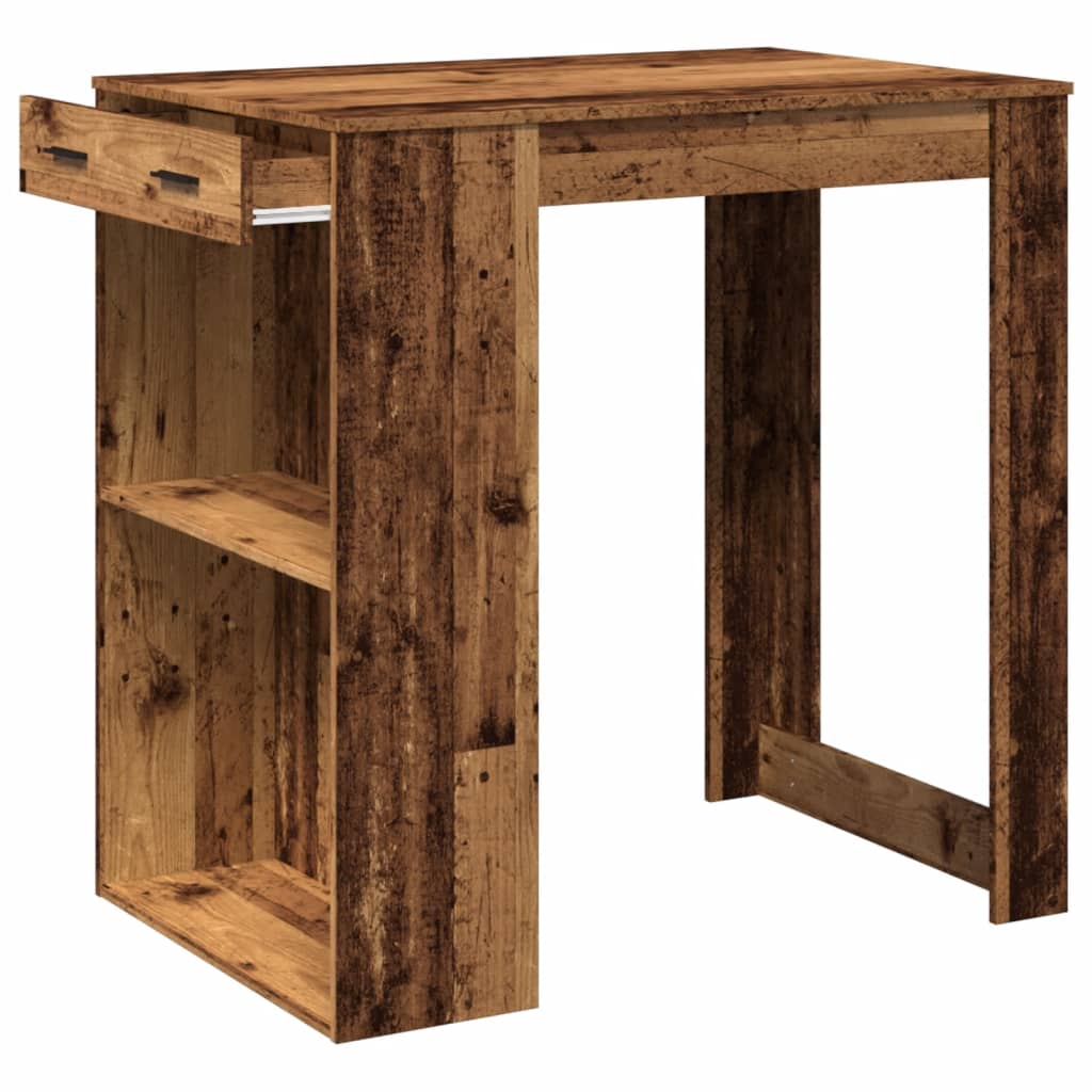 Barbord gammelt tre 102x70x103,5 cm konstruert tre - DMF Handel