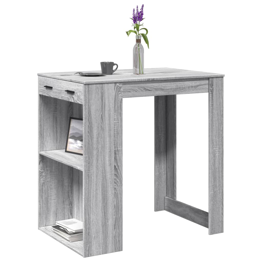 Barbord grå sonoma eik 102x70x103,5 cm konstruert tre - DMF Handel