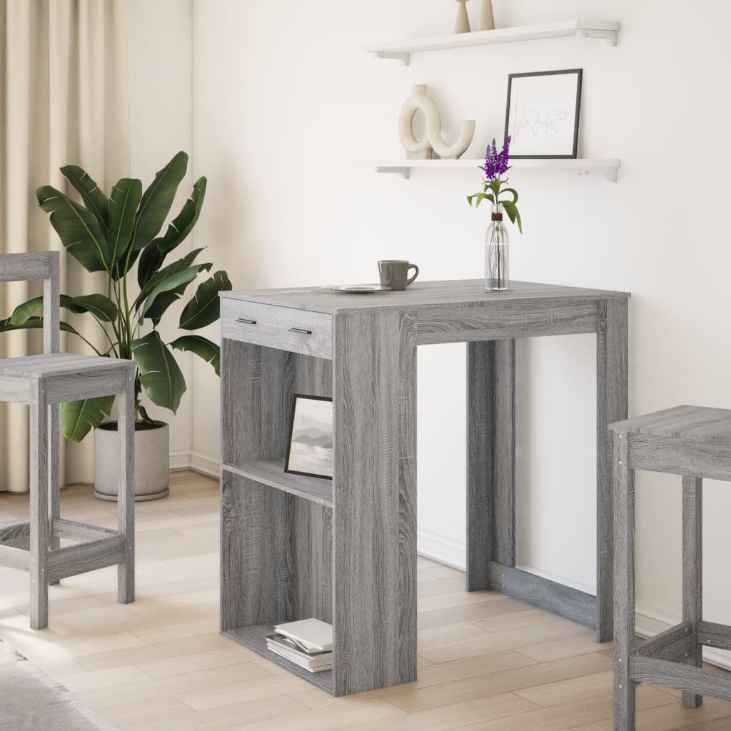 Barbord grå sonoma eik 102x70x103,5 cm konstruert tre - DMF Handel