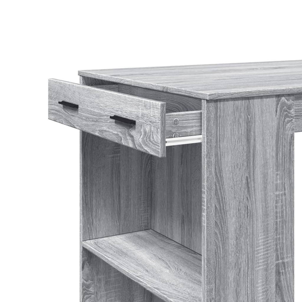 Barbord grå sonoma eik 102x70x103,5 cm konstruert tre - DMF Handel