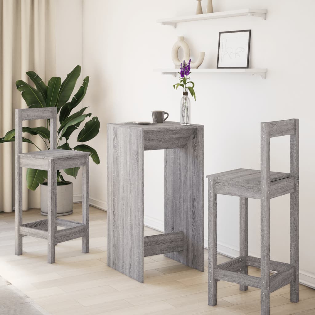 Barbord grå sonoma eik 51x50x103,5 cm konstruert tre - DMF Handel