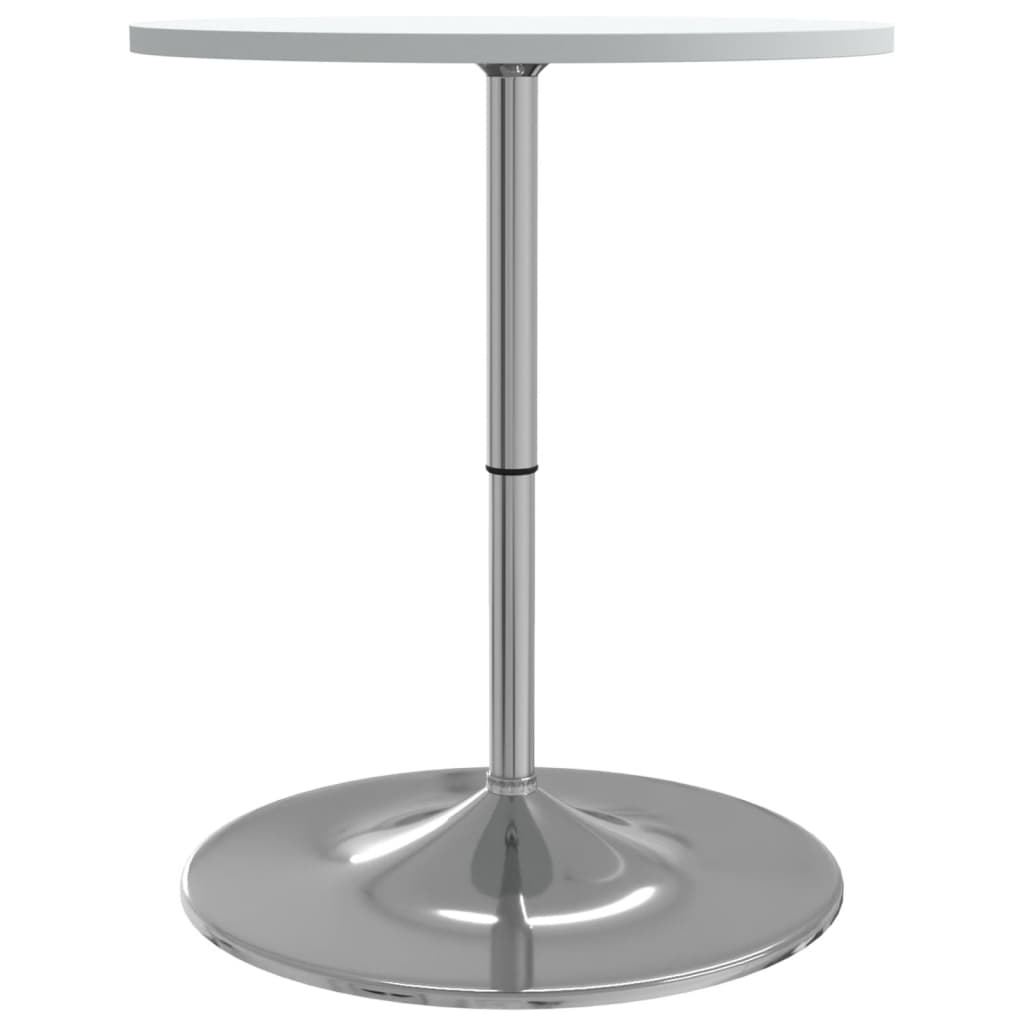 Barbord hvit 60x60x90 cm konstruert tre og forkrommet stål - DMF Handel