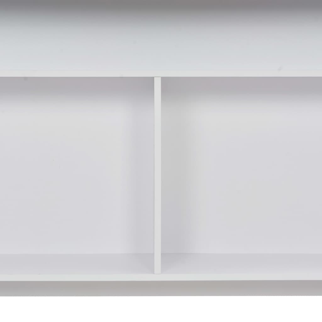 Barbord med 2 bordplater 130x40x120 cm hvit - DMF Handel