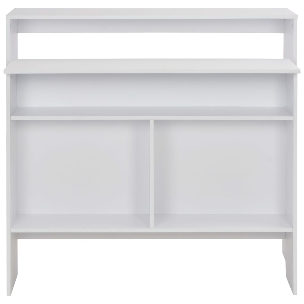 Barbord med 2 bordplater 130x40x120 cm hvit - DMF Handel