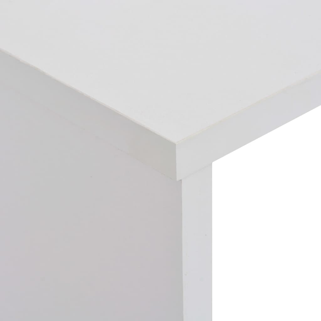 Barbord med 2 bordplater 130x40x120 cm hvit - DMF Handel