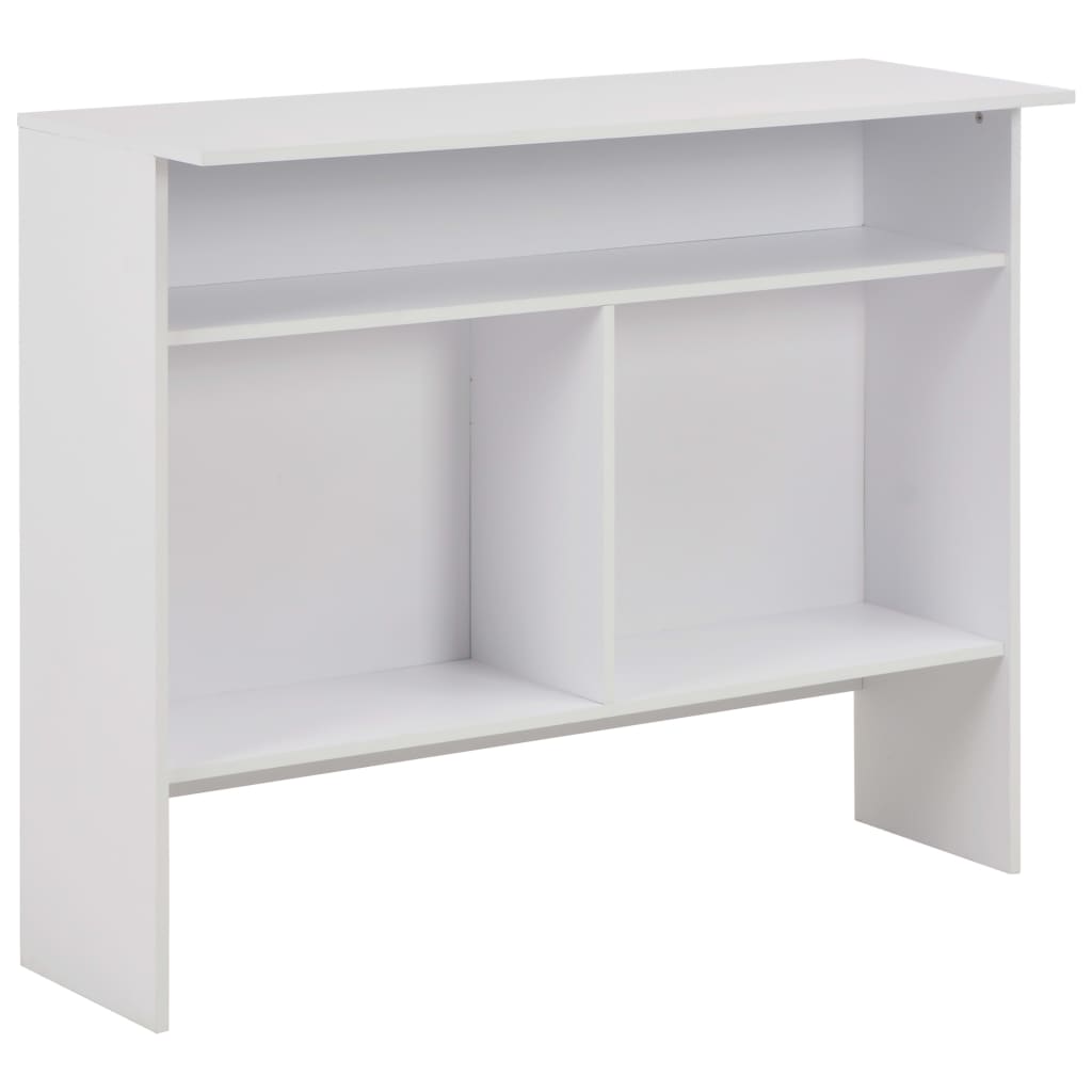 Barbord med 2 bordplater 130x40x120 cm hvit - DMF Handel