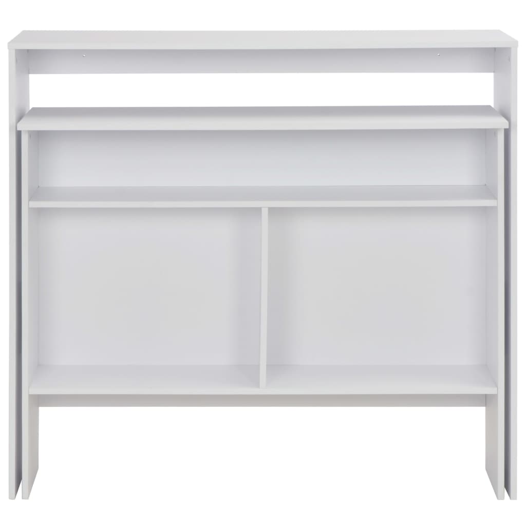 Barbord med 2 bordplater 130x40x120 cm hvit - DMF Handel