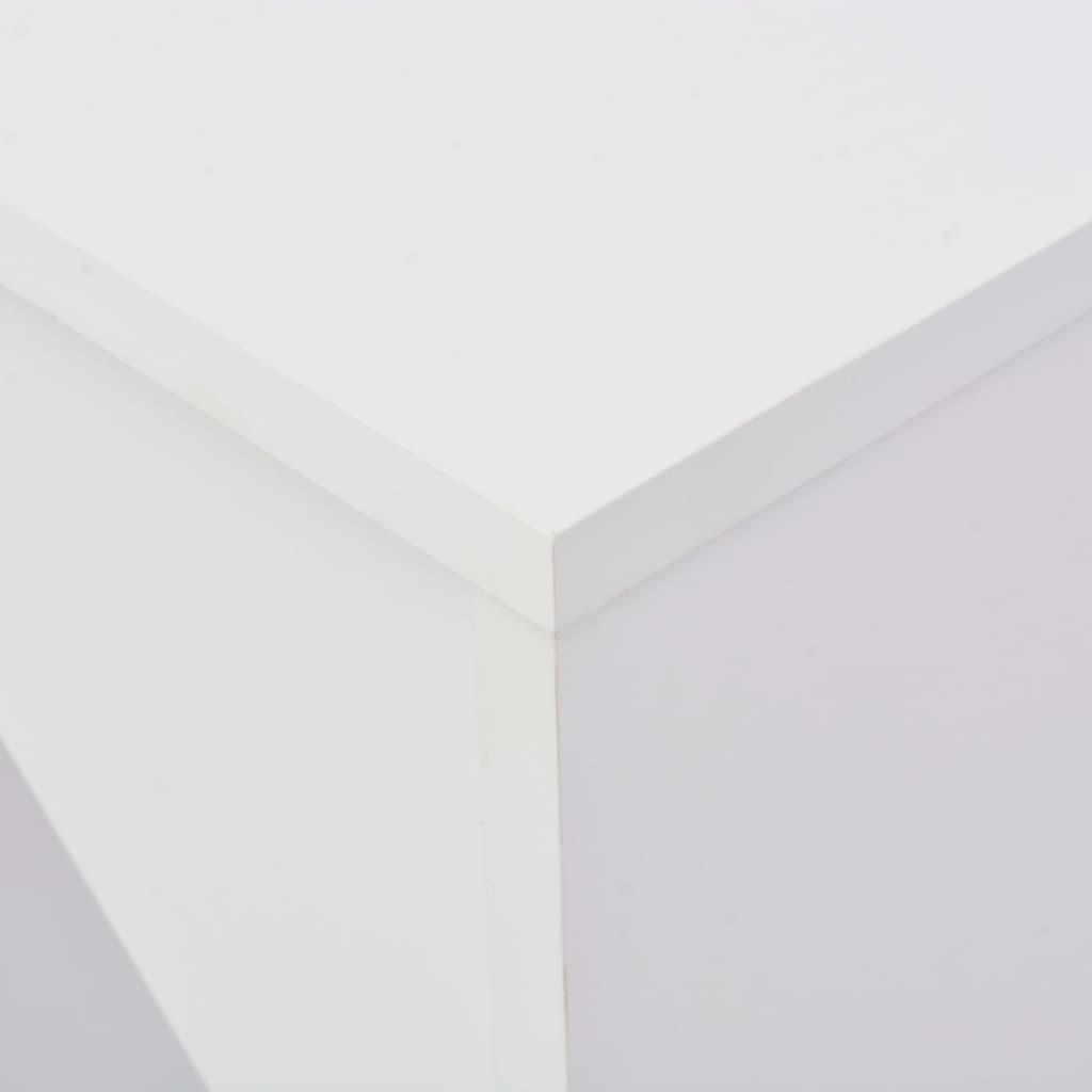 Barbord med flyttbar hylle hvit 138x39x110 cm - DMF Handel