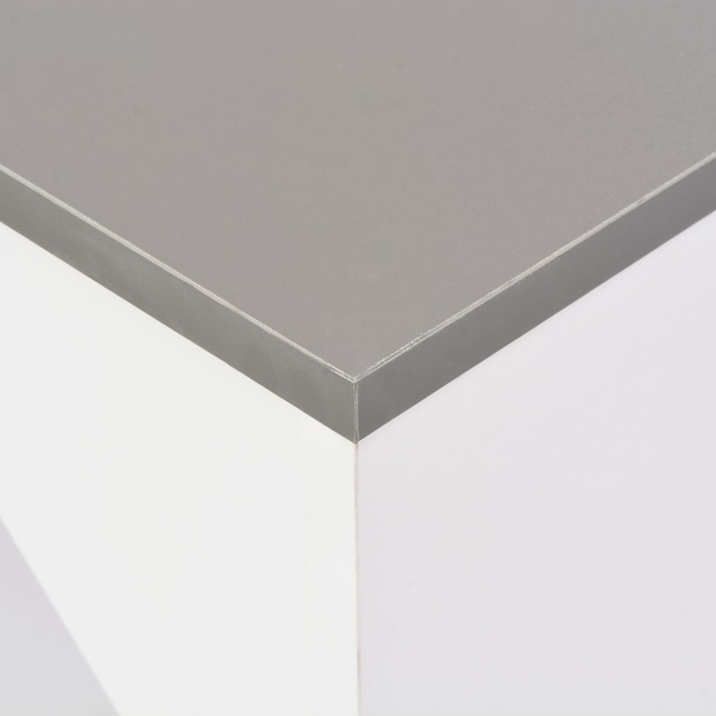 Barbord med flyttbar hylle hvit 138x39x110 cm - DMF Handel