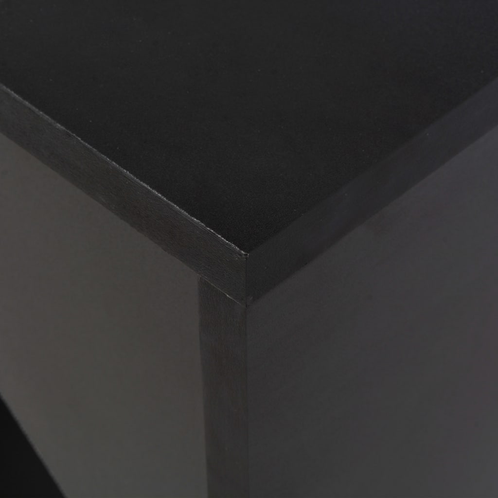 Barbord med flyttbar hylle svart 138x39x110 cm - DMF Handel