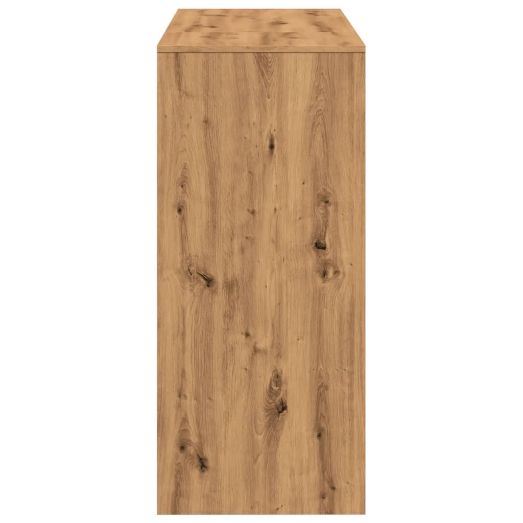 Barbord med hylle artisan eik 124x46x103,5 cm konstruert tre - DMF Handel