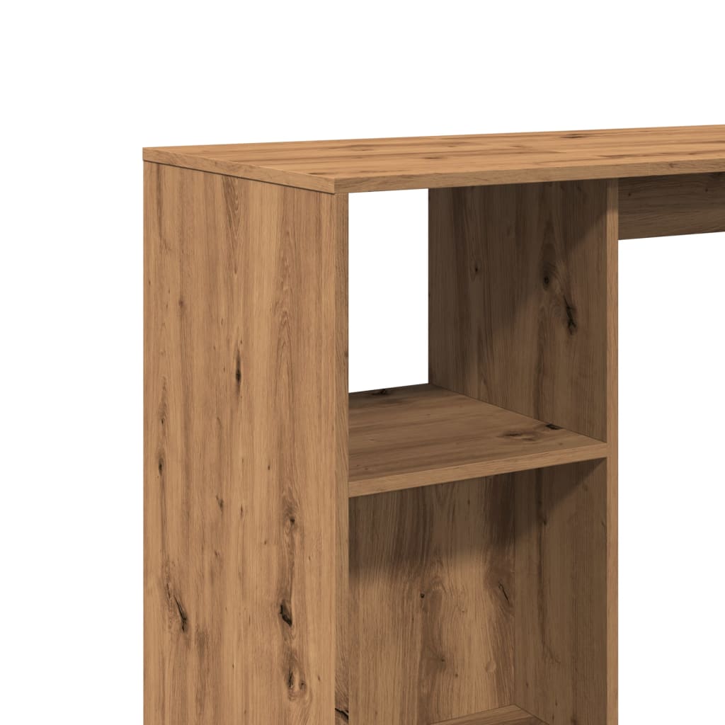 Barbord med hylle artisan eik 124x46x103,5 cm konstruert tre - DMF Handel
