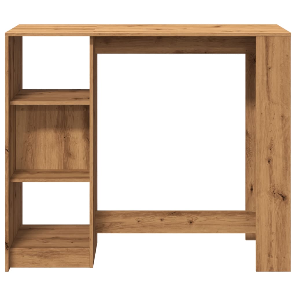 Barbord med hylle artisan eik 124x46x103,5 cm konstruert tre - DMF Handel