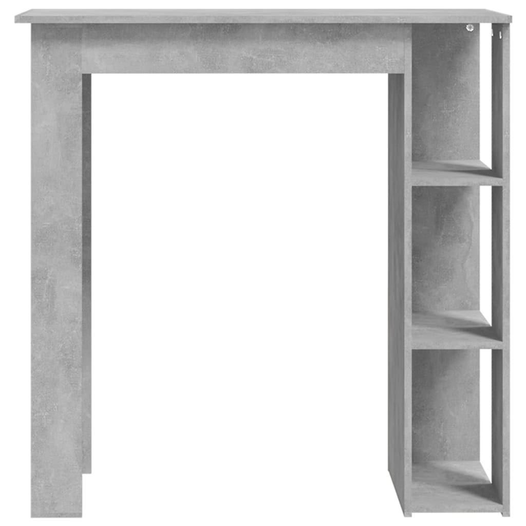Barbord med hylle betonggrå 102x50x103,5 cm konstruert tre - DMF Handel