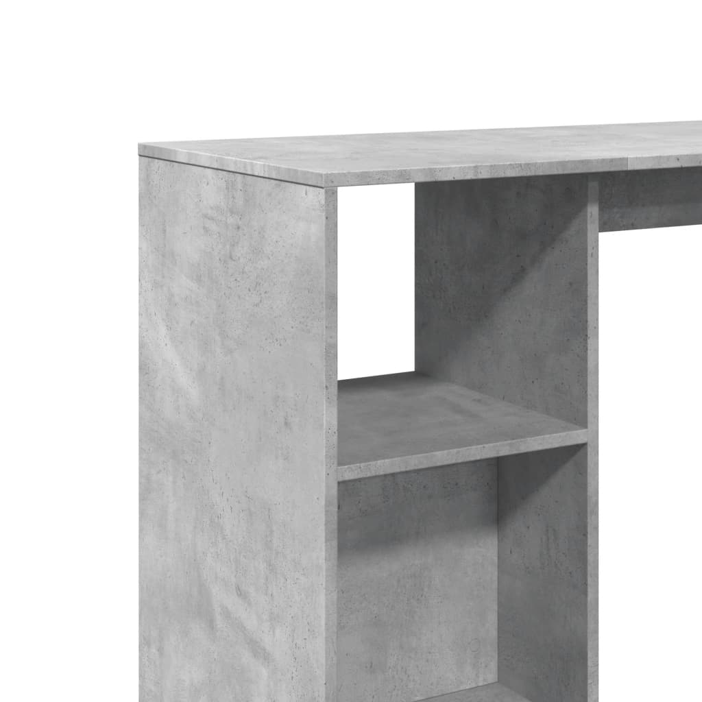 Barbord med hylle betonggrå 124x46x103,5 cm konstruert tre - DMF Handel