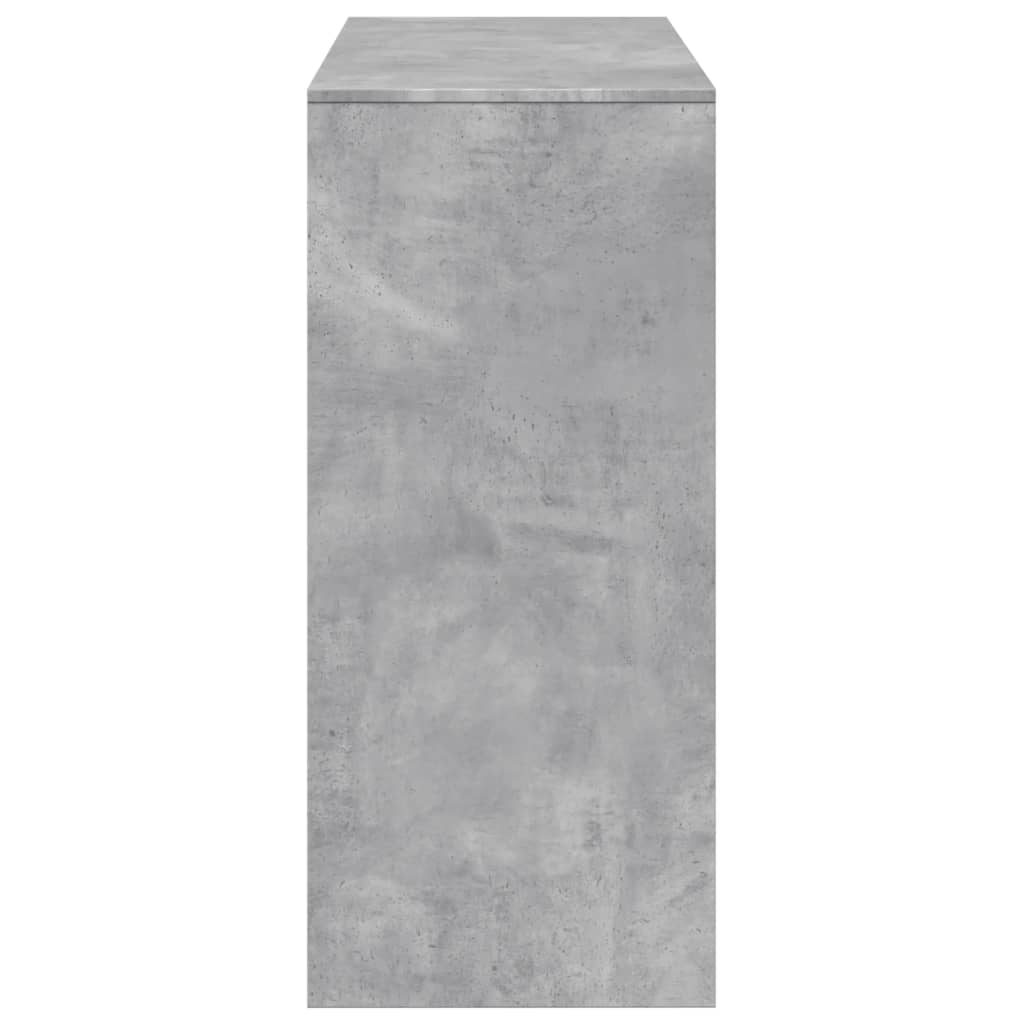 Barbord med hylle betonggrå 124x46x103,5 cm konstruert tre - DMF Handel