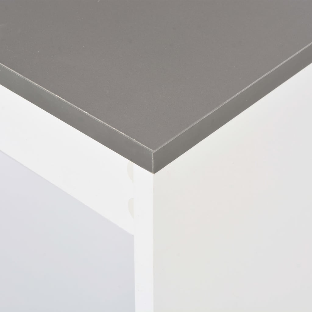 Barbord med hylle hvit 110x50x103 cm - DMF Handel