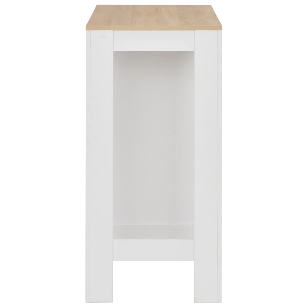 Barbord med hylle hvit 110x50x103 cm - DMF Handel