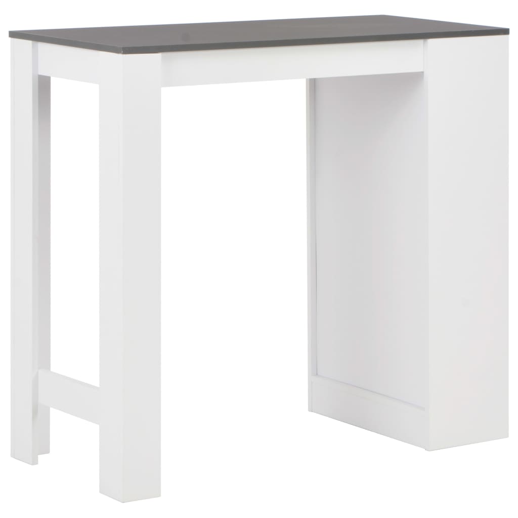 Barbord med hylle hvit 110x50x103 cm - DMF Handel