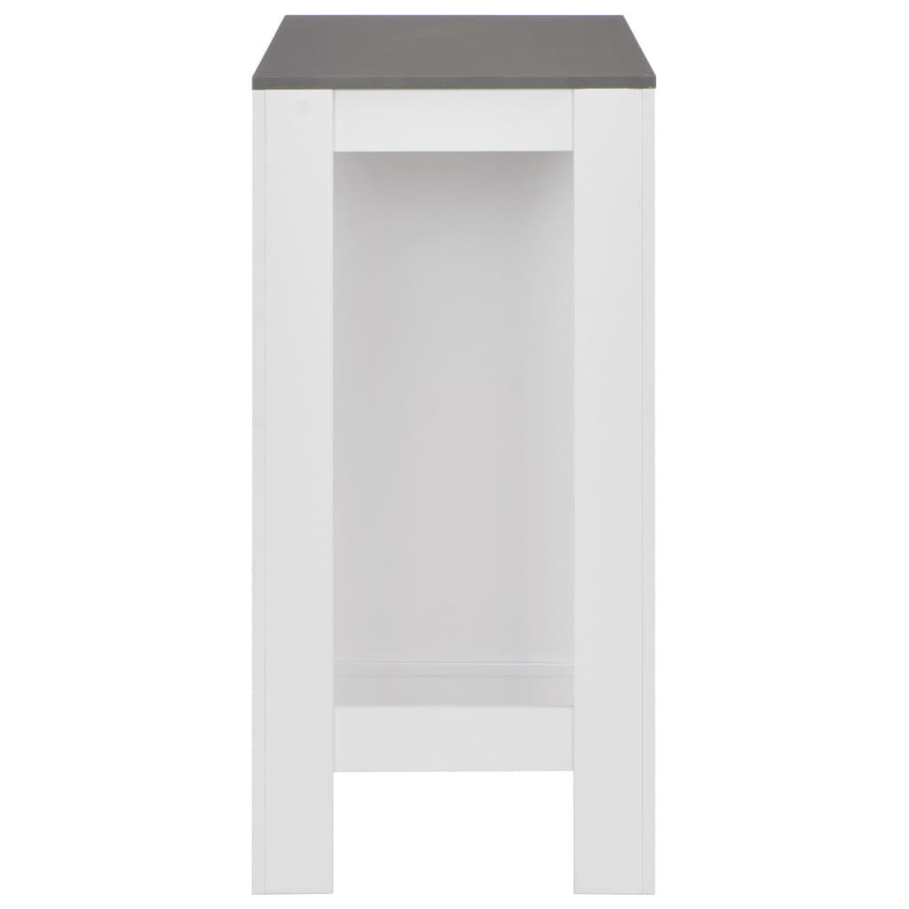 Barbord med hylle hvit 110x50x103 cm - DMF Handel