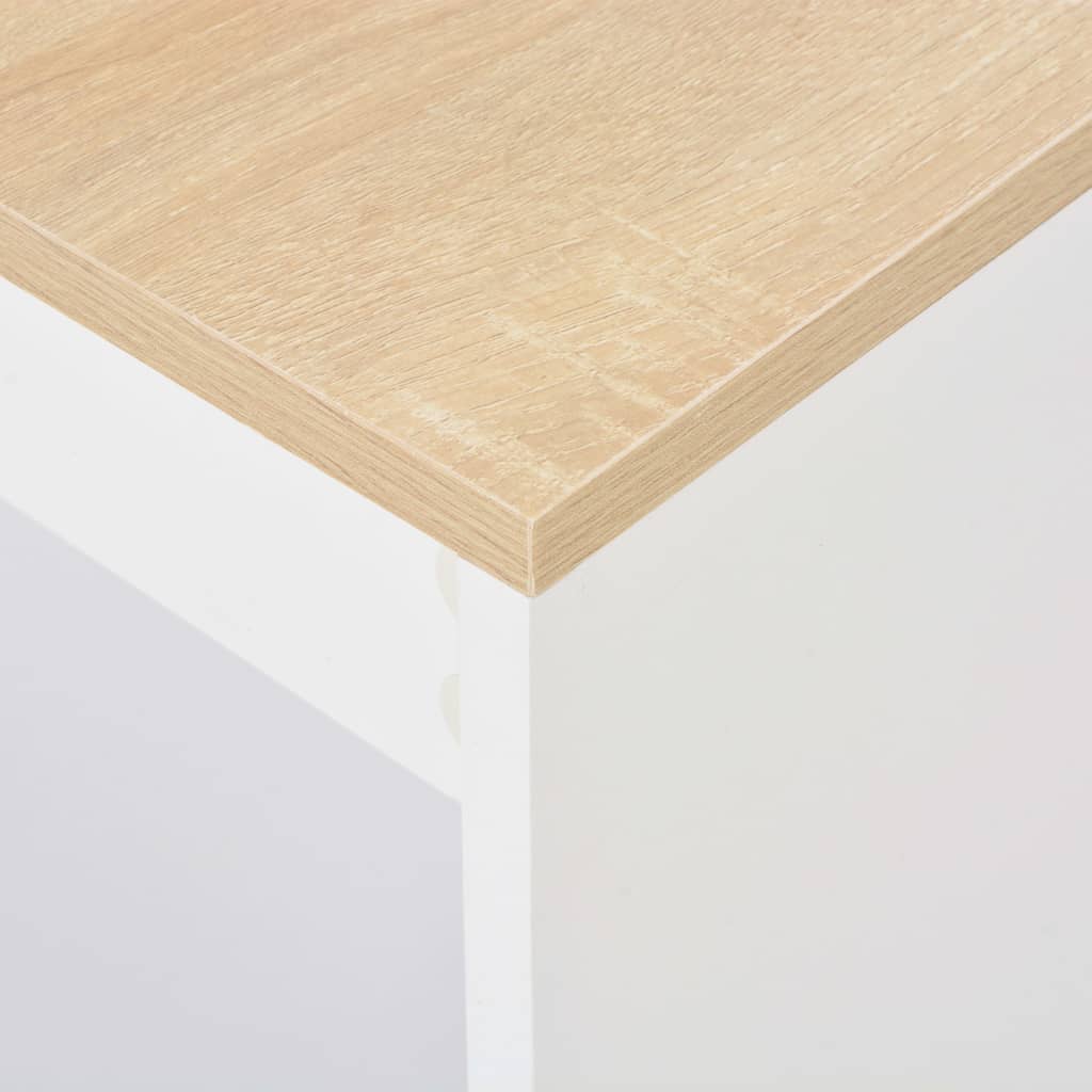 Barbord med hylle hvit 110x50x103 cm - DMF Handel