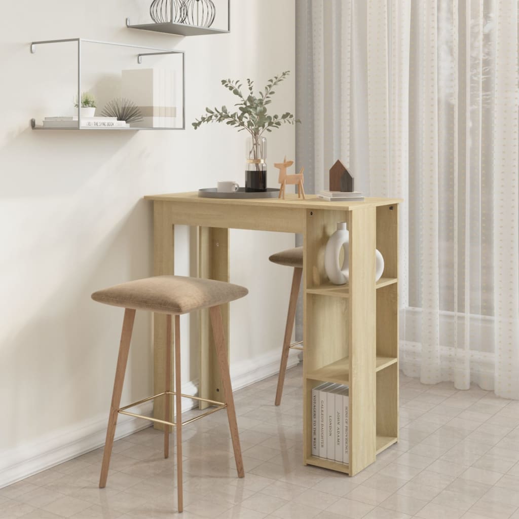 Barbord med hylle sonoma eik 102x50x103,5 cm konstruert tre - DMF Handel