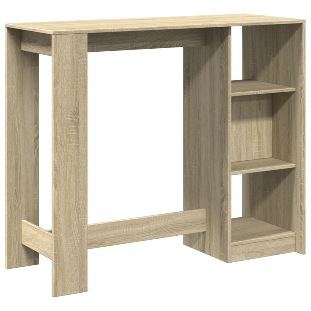 Barbord med hylle sonoma eik 124x46x103,5 cm konstruert tre - DMF Handel