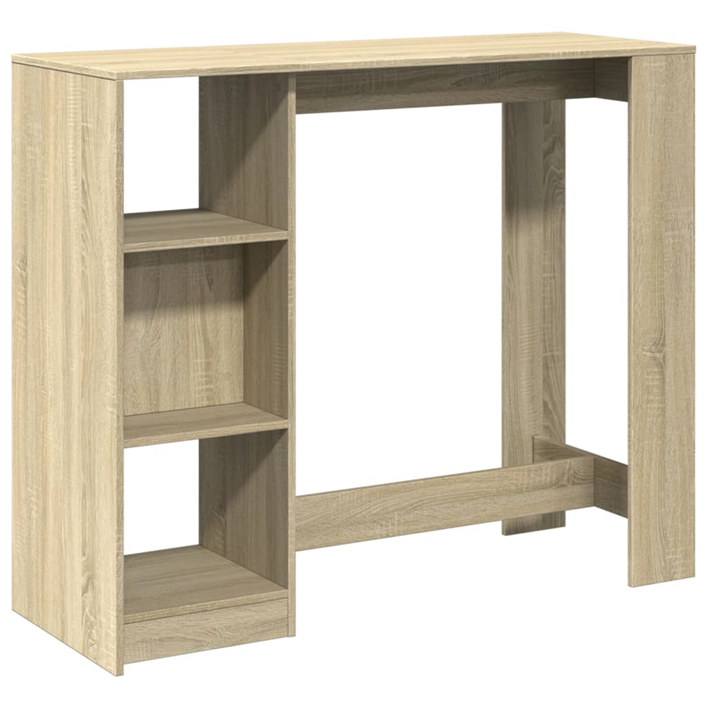 Barbord med hylle sonoma eik 124x46x103,5 cm konstruert tre - DMF Handel