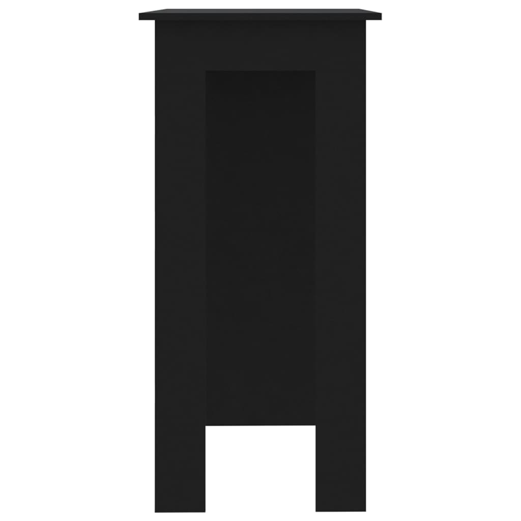 Barbord med hylle svart 102x50x103,5 cm konstruert tre - DMF Handel