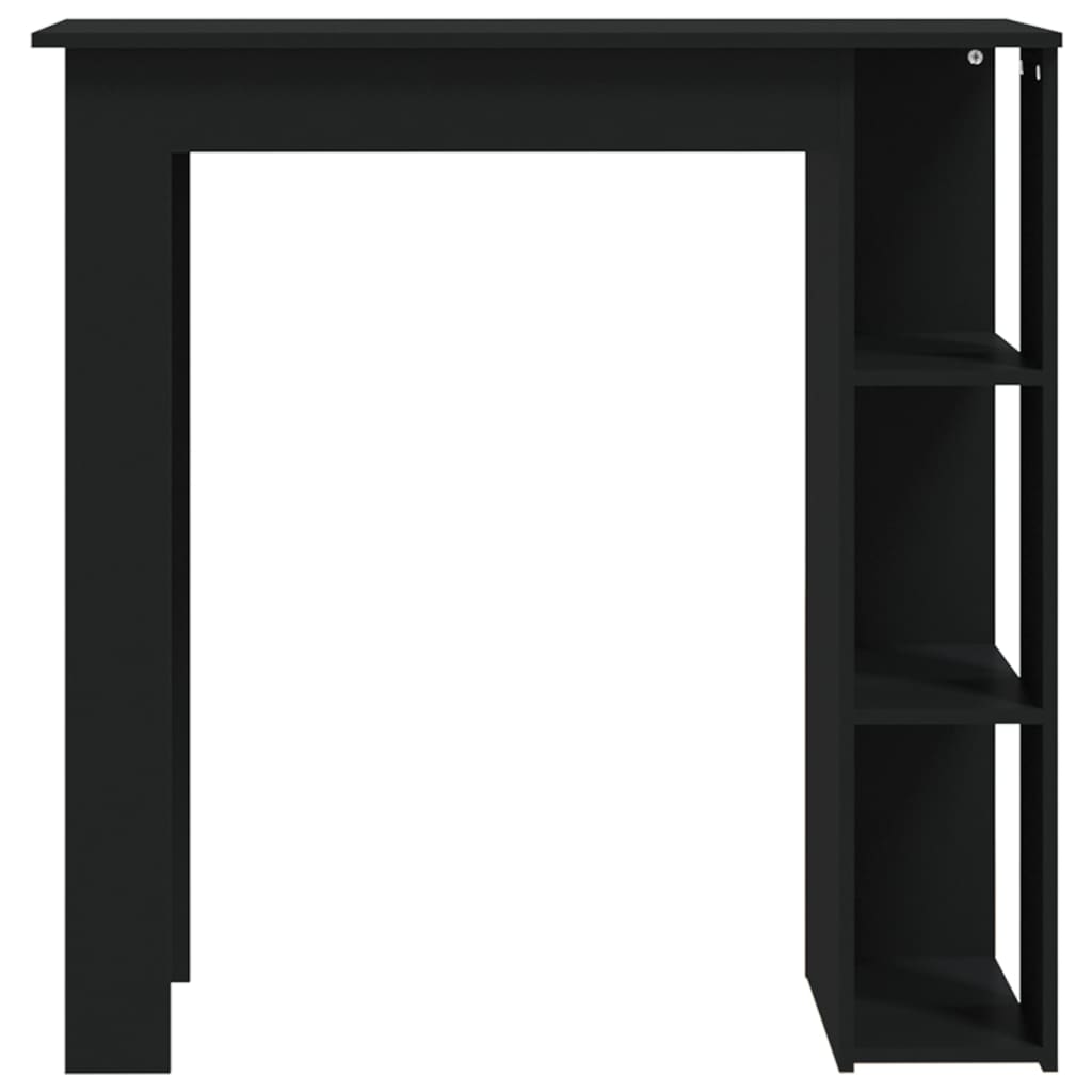 Barbord med hylle svart 102x50x103,5 cm konstruert tre - DMF Handel