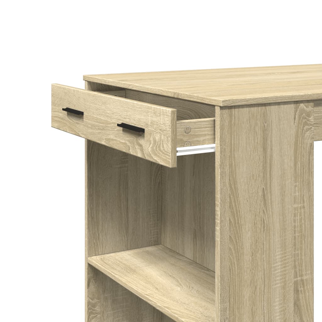 Barbord sonoma eik 102x70x103,5 cm konstruert tre - DMF Handel