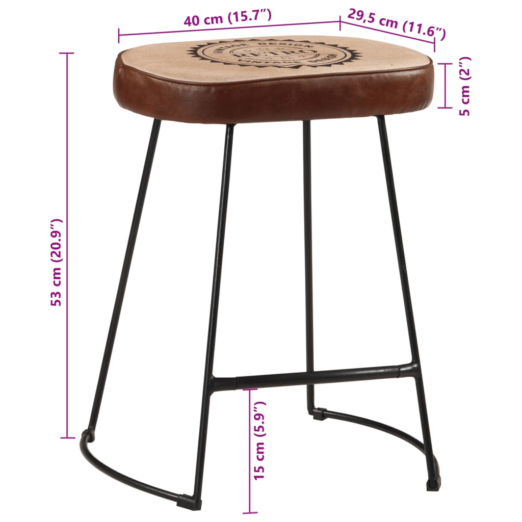 Barkrakker 2 stk mørkebrun 40x29,5x53 cm - DMF Handel