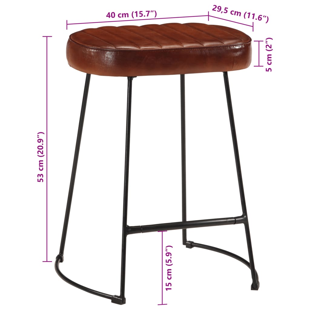 Barkrakker 2 stk mørkebrun 40x29,5x53 cm - DMF Handel