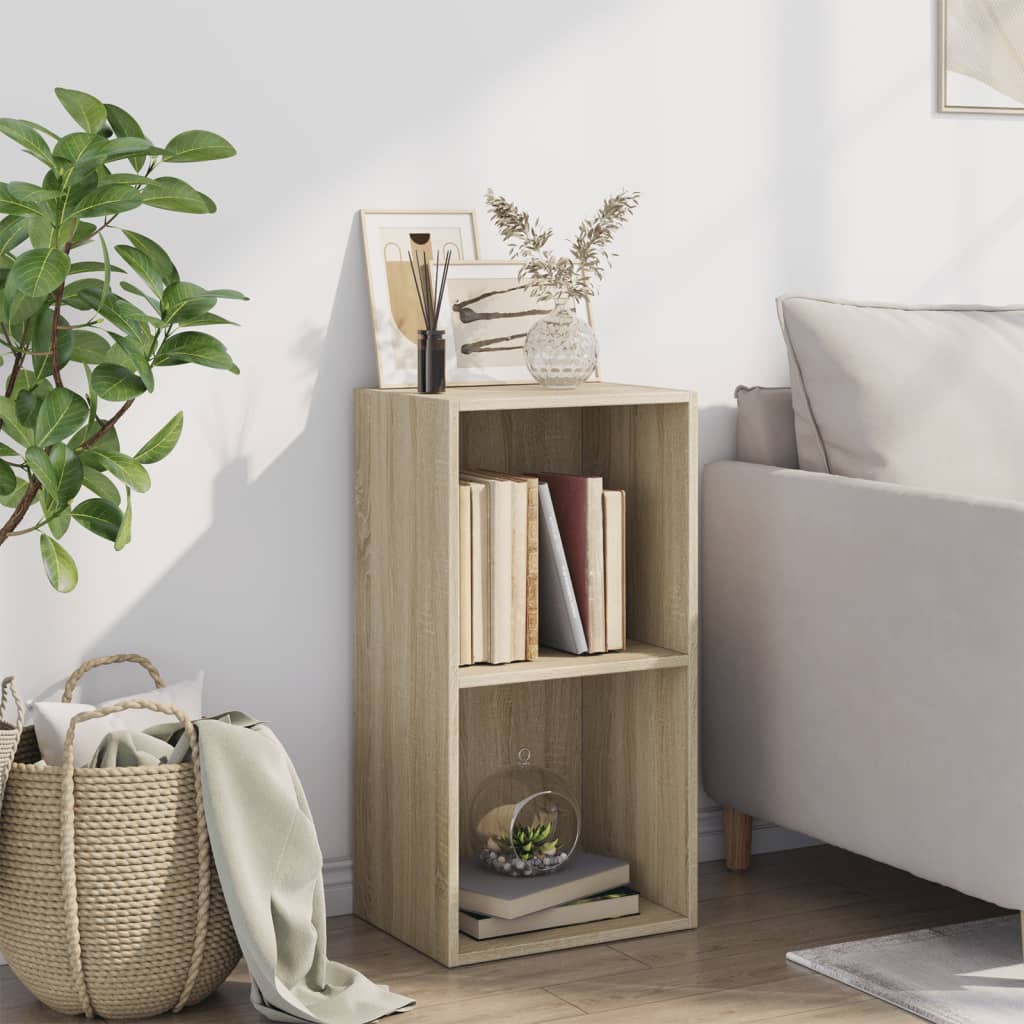 Bokhylle 2 nivåer sonoma eik 40x30x76,5 cm konstruert tre - DMF Handel