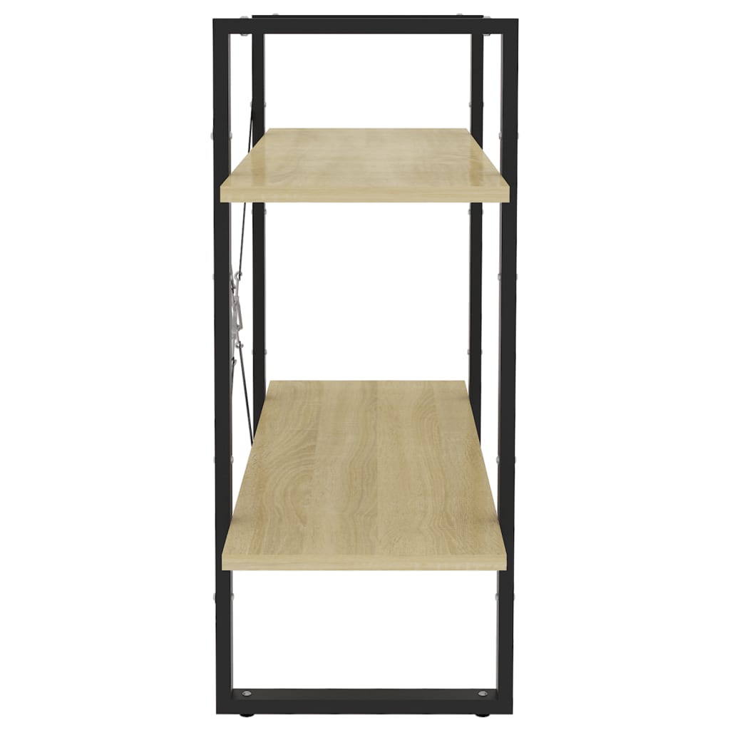 Bokhylle 2 nivåer sonoma eik 80x30x70 cm konstruert tre - DMF Handel
