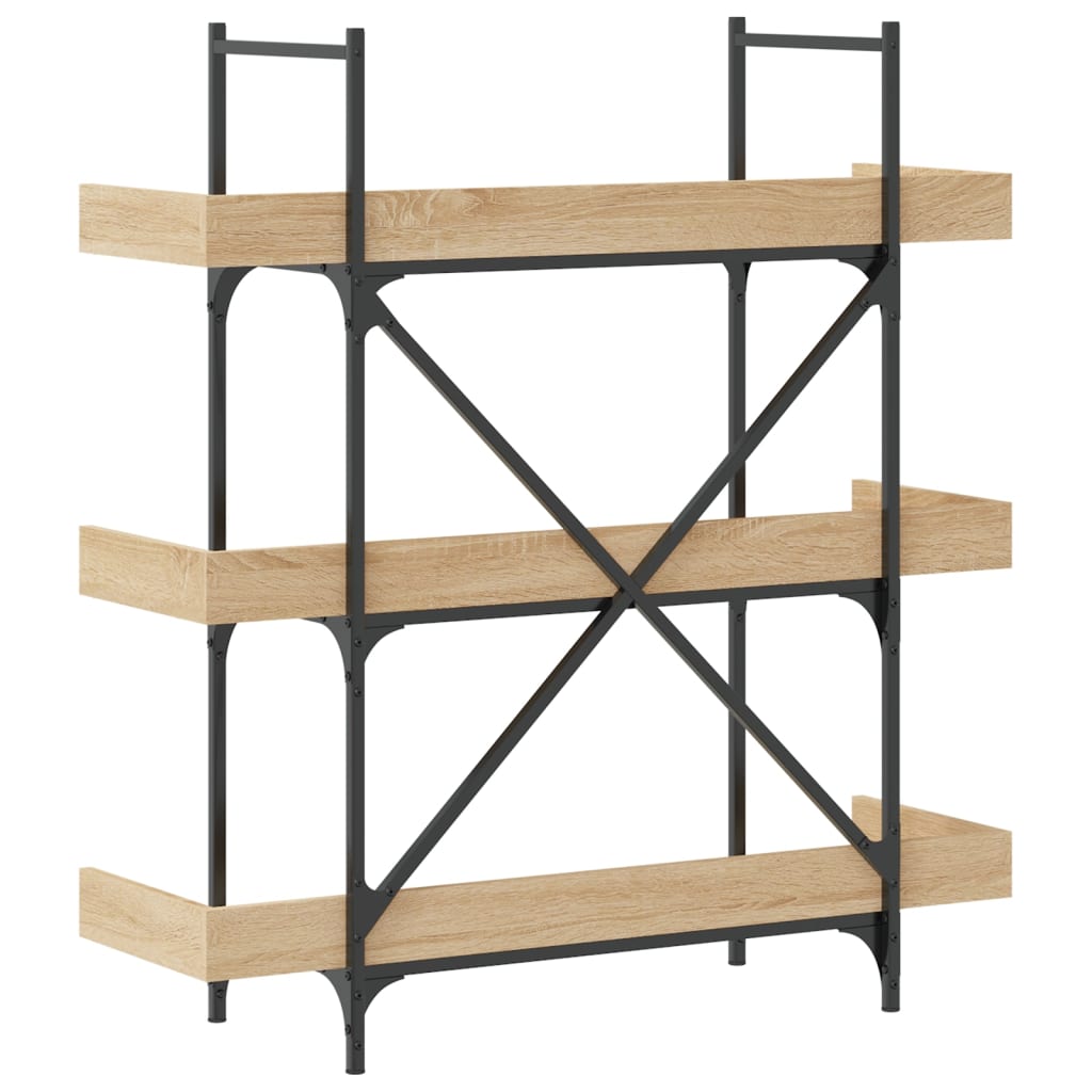 Bokhylle 3 etasjer sonoma eik 100x33x108,5 cm konstruert tre - DMF Handel