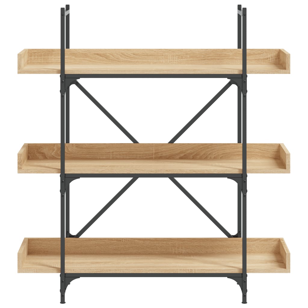 Bokhylle 3 etasjer sonoma eik 100x33x108,5 cm konstruert tre - DMF Handel