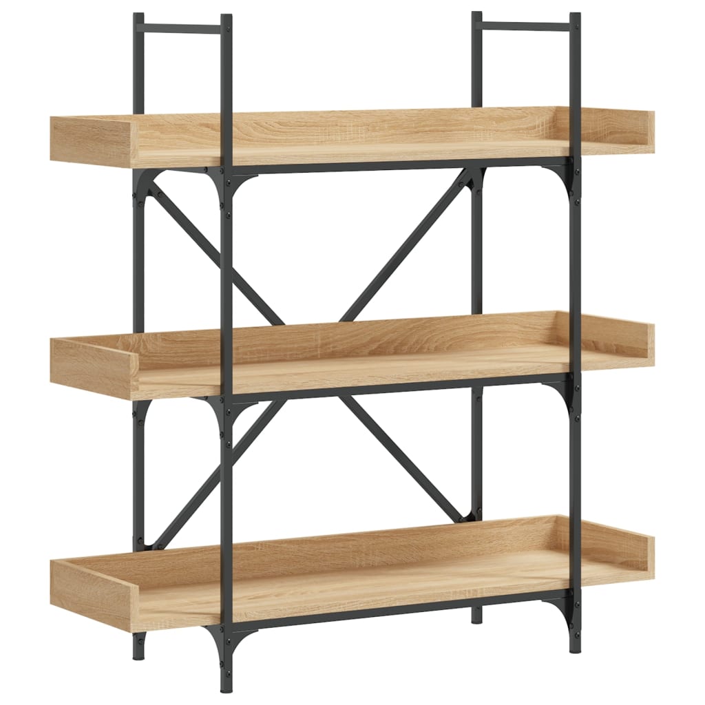 Bokhylle 3 etasjer sonoma eik 100x33x108,5 cm konstruert tre - DMF Handel