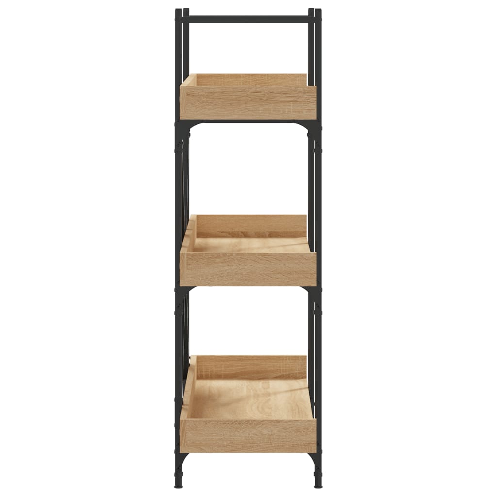 Bokhylle 3 etasjer sonoma eik 100x33x108,5 cm konstruert tre - DMF Handel
