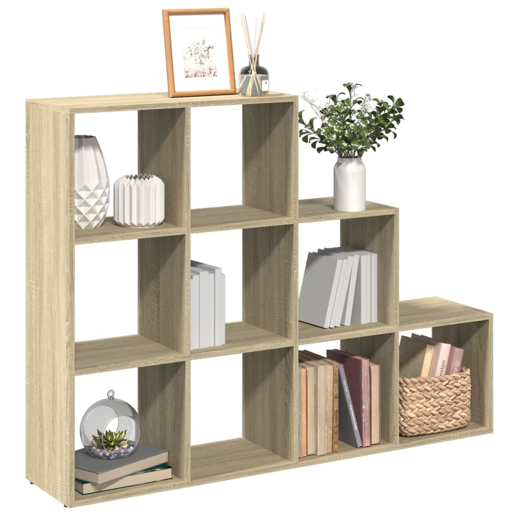Bokhylle 3 etasjer sonoma eik 137,5x29x103,5 cm konstruert tre - DMF Handel