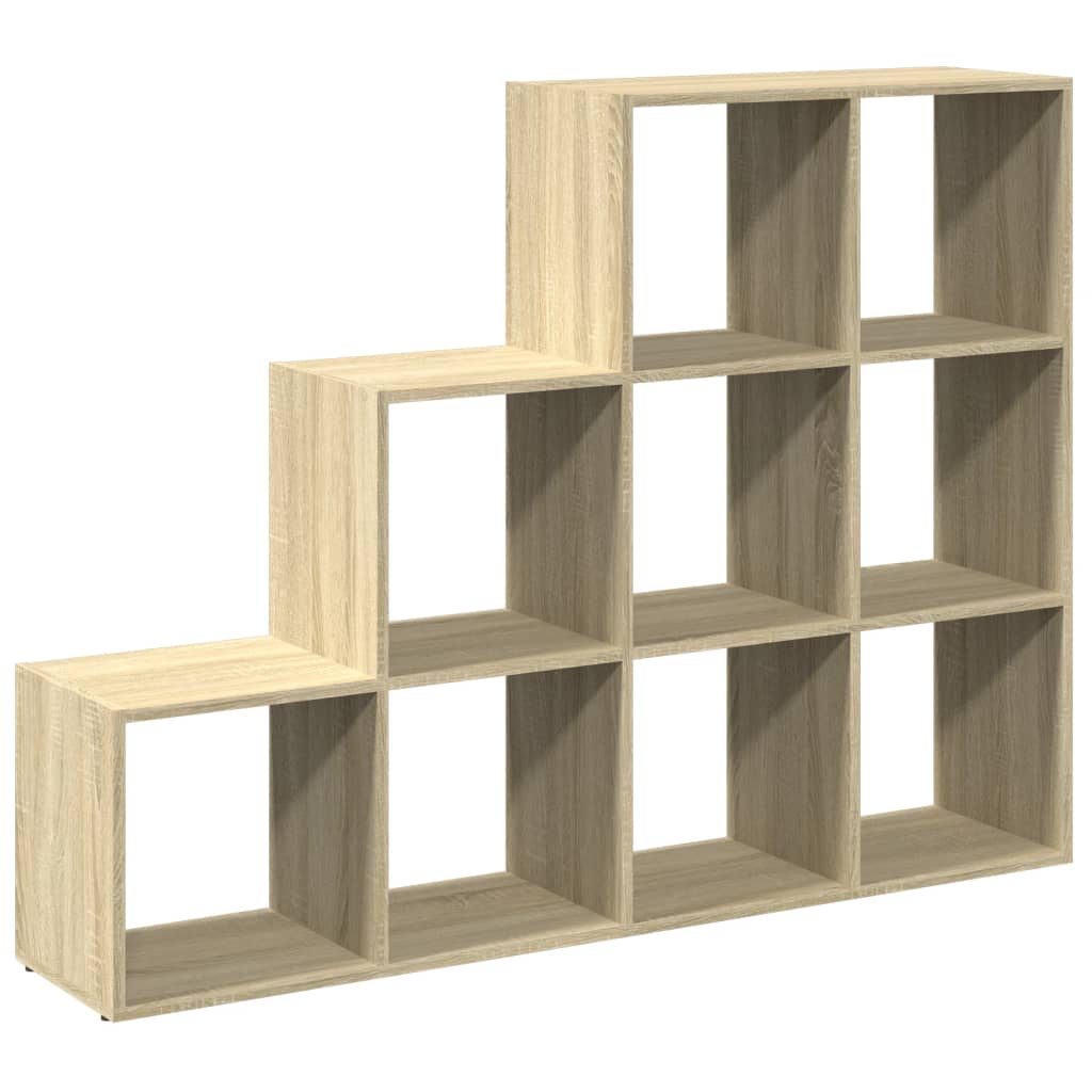 Bokhylle 3 etasjer sonoma eik 137,5x29x103,5 cm konstruert tre - DMF Handel