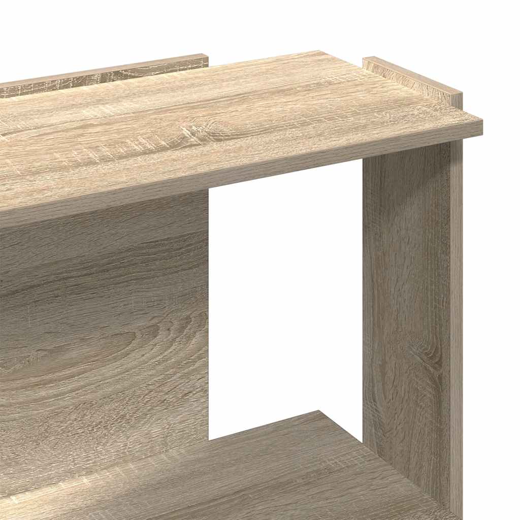 Bokhylle 3 etasjer sonoma eik 60x30x80 cm konstruert tre - DMF Handel