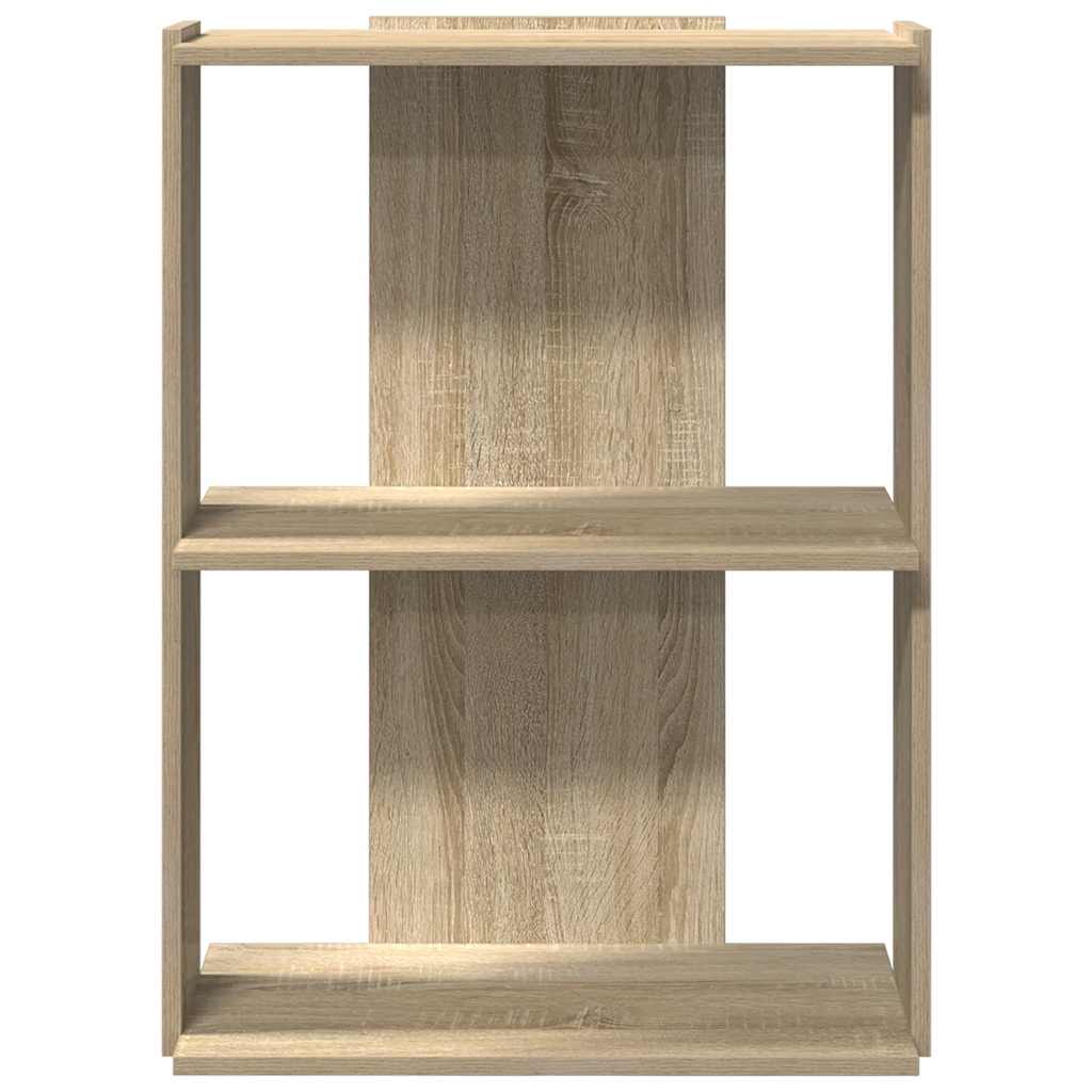 Bokhylle 3 etasjer sonoma eik 60x30x80 cm konstruert tre - DMF Handel