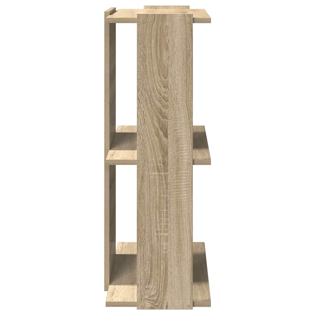 Bokhylle 3 etasjer sonoma eik 60x30x80 cm konstruert tre - DMF Handel