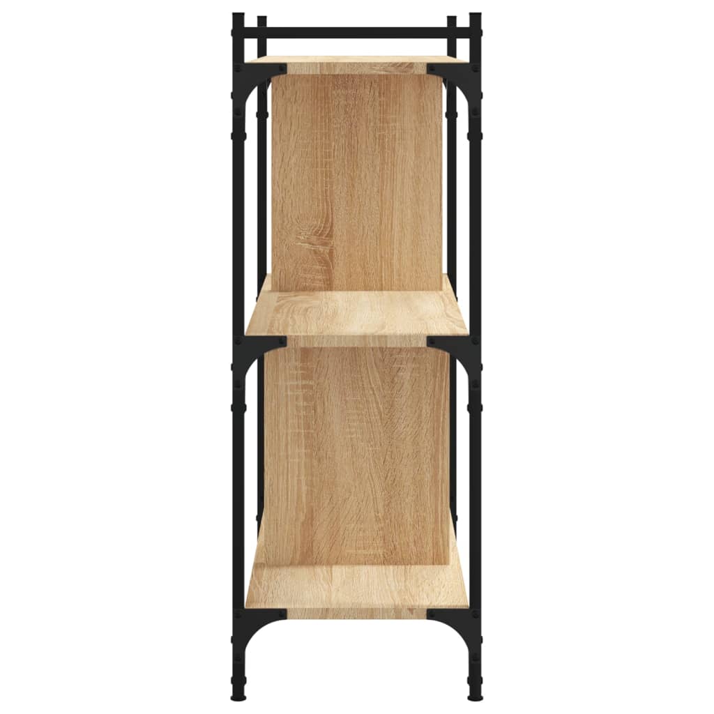 Bokhylle 3 etasjer sonoma eik 76x32x88 cm konstruert tre - DMF Handel